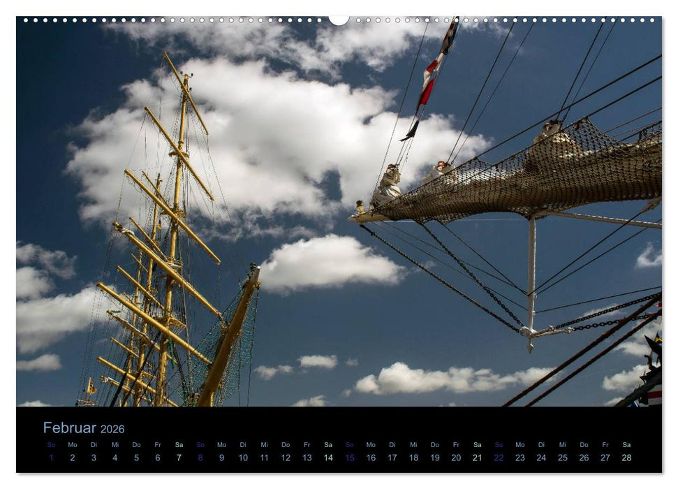 Segelschiffe - Maritime Details (CALVENDO Premium Wandkalender 2026)