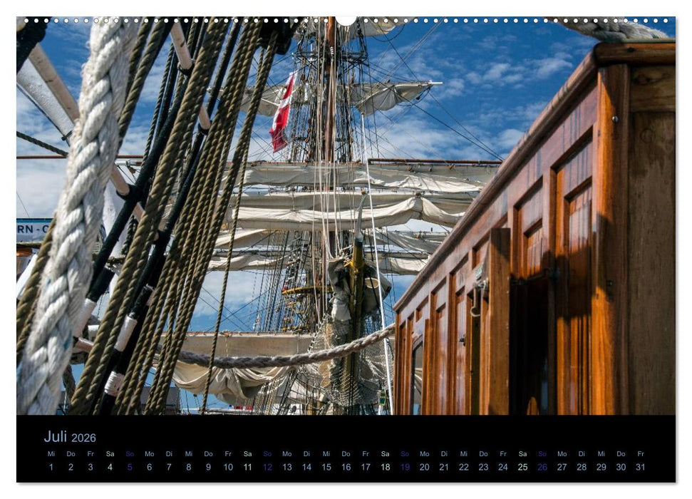 Segelschiffe - Maritime Details (CALVENDO Premium Wandkalender 2026)