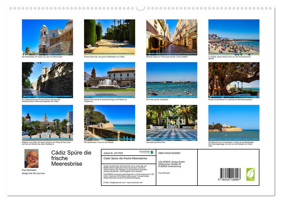 Cádiz Spüre die frische Meeresbrise (CALVENDO Premium Wandkalender 2026)