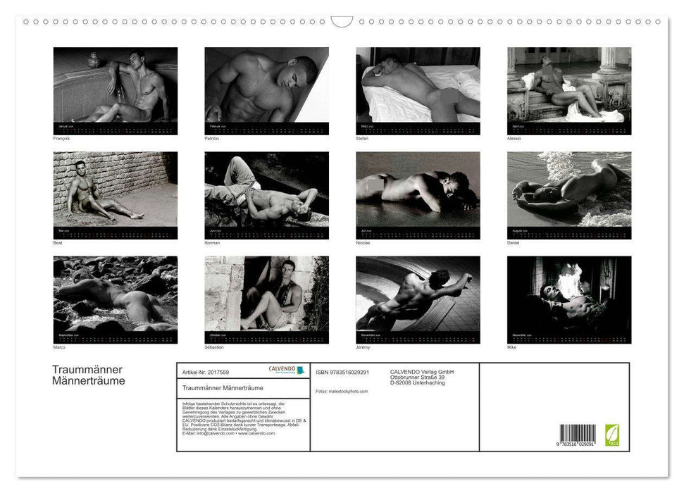 Traummänner Männerträume (CALVENDO Wandkalender 2026)