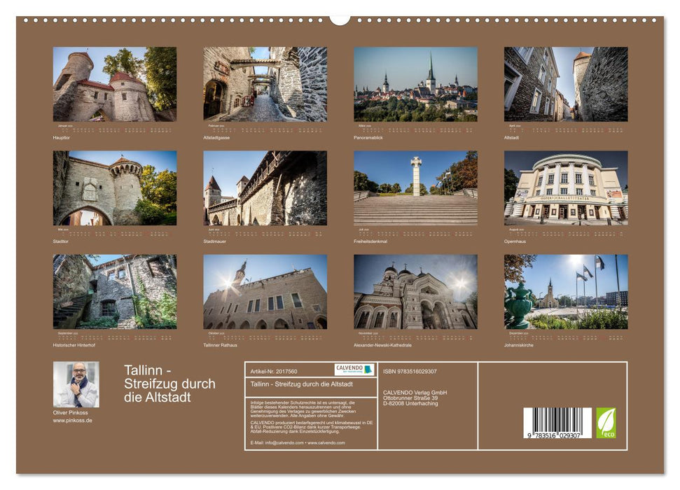 Tallinn - Streifzug durch die Altstadt (CALVENDO Premium Wandkalender 2026)