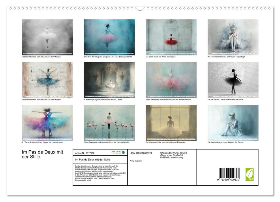 Im Pas de Deux mit der Stille (CALVENDO Premium Wandkalender 2026)