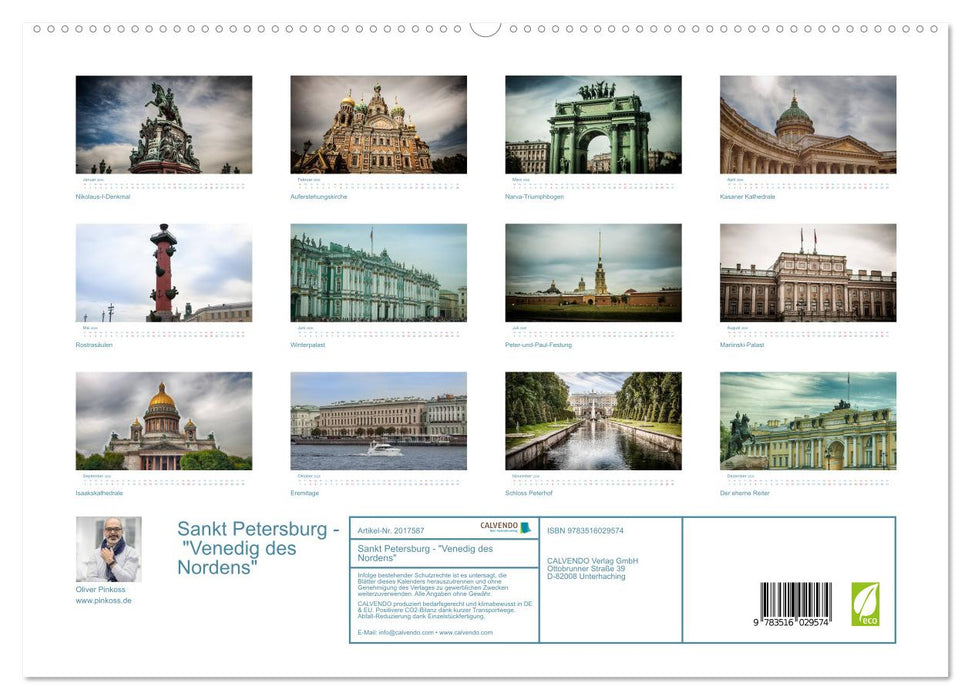 Sankt Petersburg - "Venedig des Nordens" (CALVENDO Premium Wandkalender 2026)