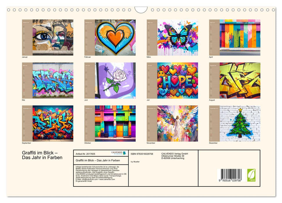 Graffiti im Blick – Das Jahr in Farben (CALVENDO Wandkalender 2026)