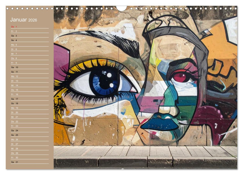 Graffiti im Blick – Das Jahr in Farben (CALVENDO Wandkalender 2026)
