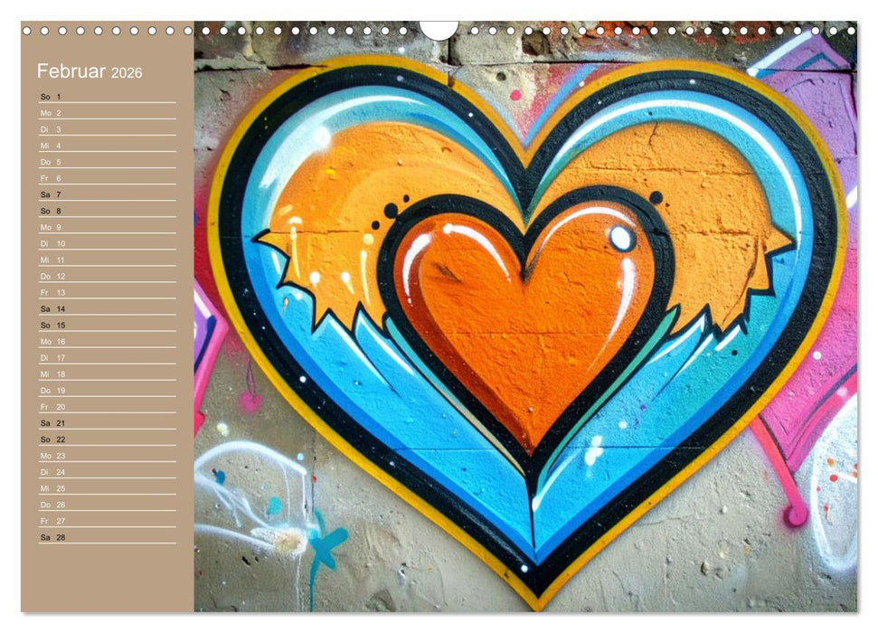 Graffiti im Blick – Das Jahr in Farben (CALVENDO Wandkalender 2026)