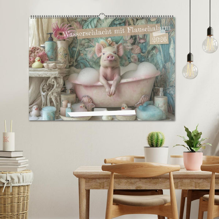Wasserschlacht mit Flauschalarm (CALVENDO Wandkalender 2026)