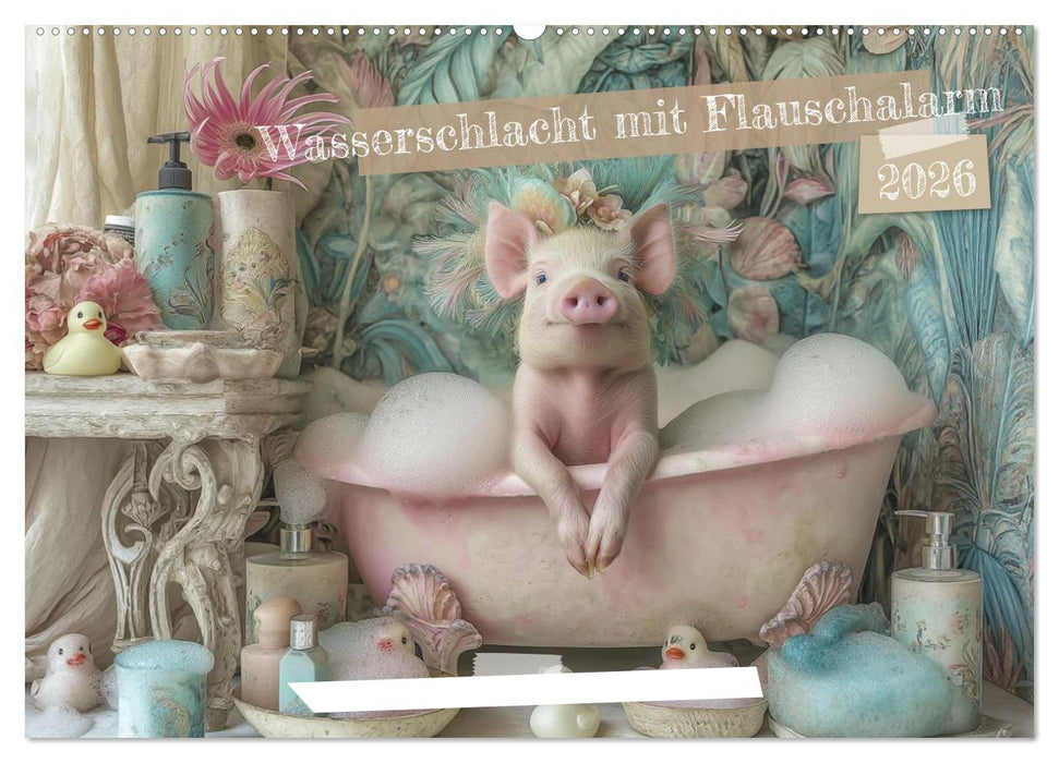Wasserschlacht mit Flauschalarm (CALVENDO Wandkalender 2026)