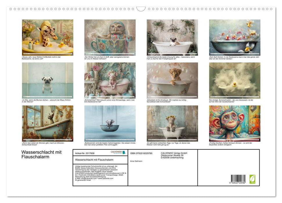 Wasserschlacht mit Flauschalarm (CALVENDO Wandkalender 2026)