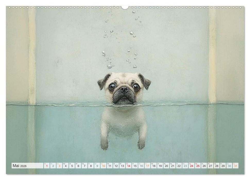 Wasserschlacht mit Flauschalarm (CALVENDO Wandkalender 2026)