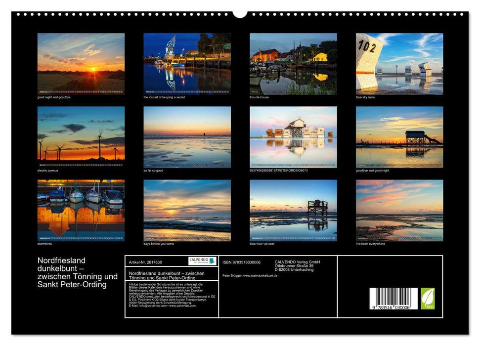 Nordfriesland dunkelbunt – zwischen Tönning und Sankt Peter-Ording (CALVENDO Premium Wandkalender 2026)