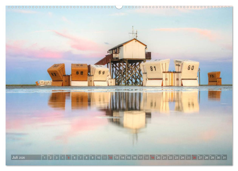 Nordfriesland dunkelbunt – zwischen Tönning und Sankt Peter-Ording (CALVENDO Premium Wandkalender 2026)