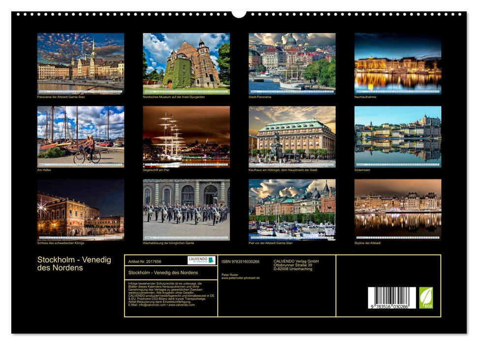 Stockholm - Venedig des Nordens (CALVENDO Premium Wandkalender 2026)