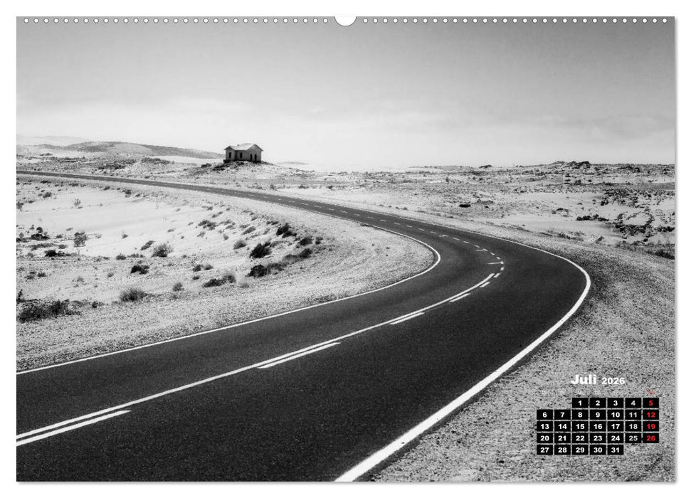 Namibia schwarzweiß (CALVENDO Premium Wandkalender 2026)