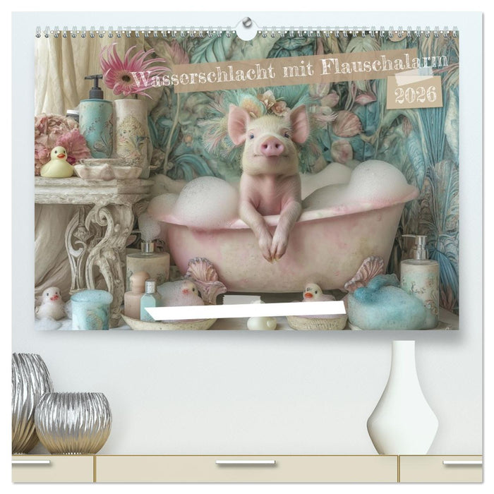Wasserschlacht mit Flauschalarm (CALVENDO Premium Wandkalender 2026)