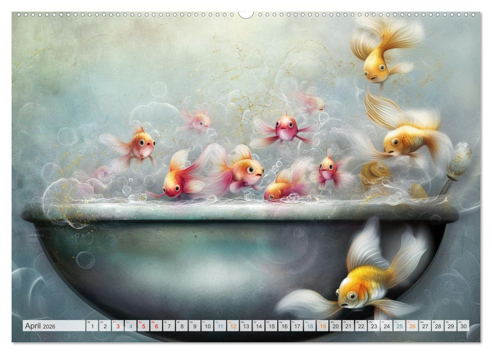 Wasserschlacht mit Flauschalarm (CALVENDO Premium Wandkalender 2026)