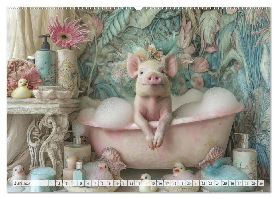 Wasserschlacht mit Flauschalarm (CALVENDO Premium Wandkalender 2026)