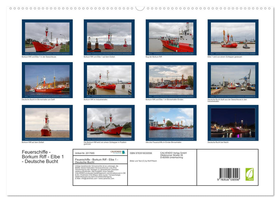 Feuerschiffe - Borkum Riff - Elbe 1 - Deutsche Bucht (CALVENDO Premium Wandkalender 2026)
