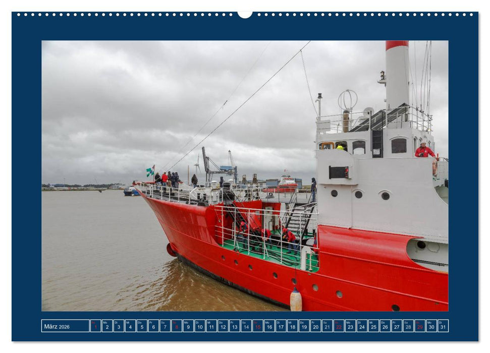 Feuerschiffe - Borkum Riff - Elbe 1 - Deutsche Bucht (CALVENDO Premium Wandkalender 2026)