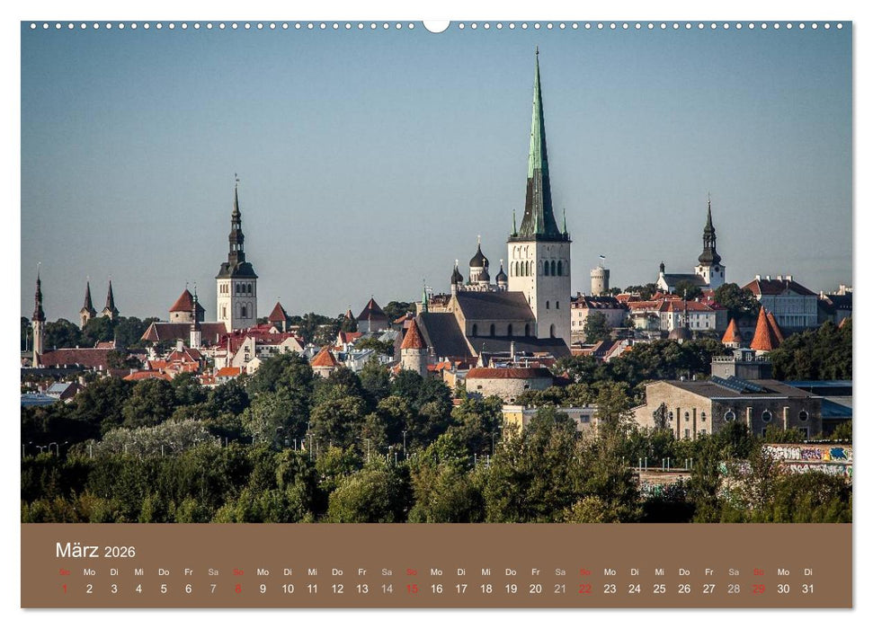Tallinn - Streifzug durch die Altstadt (CALVENDO Wandkalender 2026)