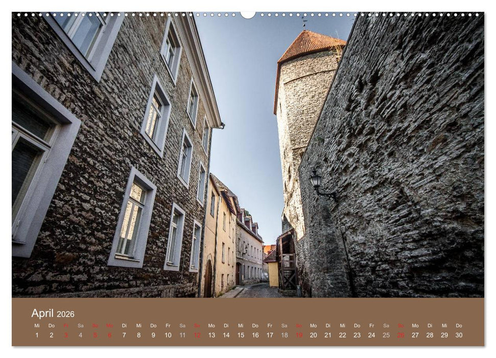 Tallinn - Streifzug durch die Altstadt (CALVENDO Wandkalender 2026)