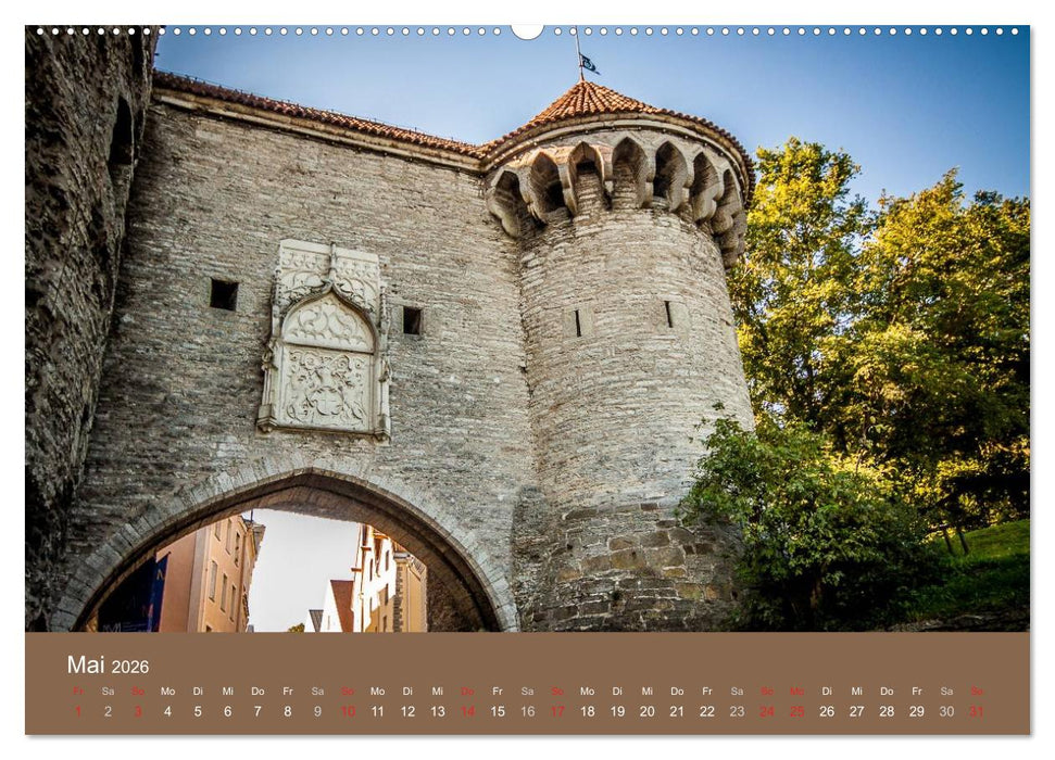 Tallinn - Streifzug durch die Altstadt (CALVENDO Wandkalender 2026)