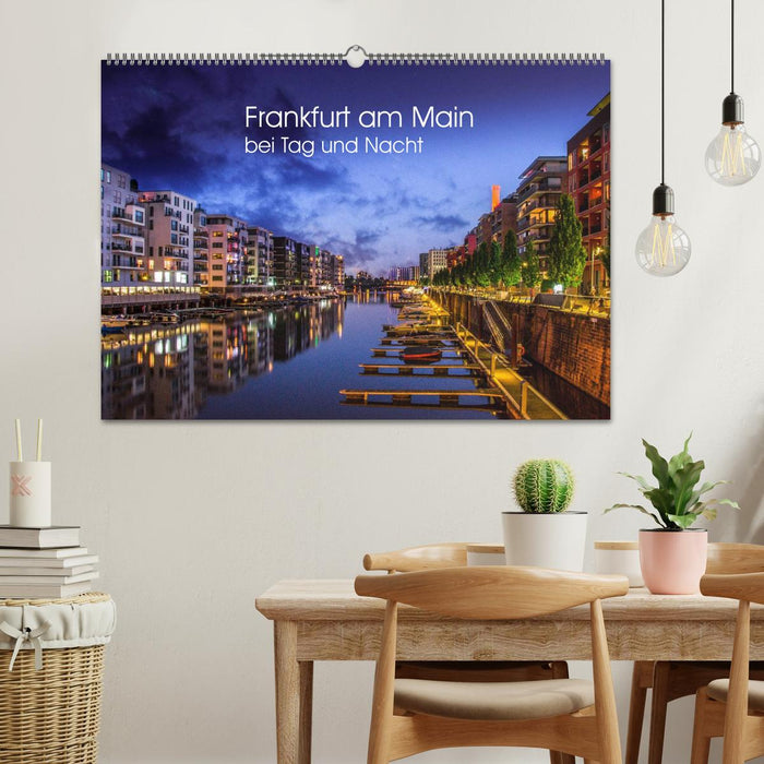 Frankfurt am Main bei Tag und Nacht (CALVENDO Wandkalender 2026)