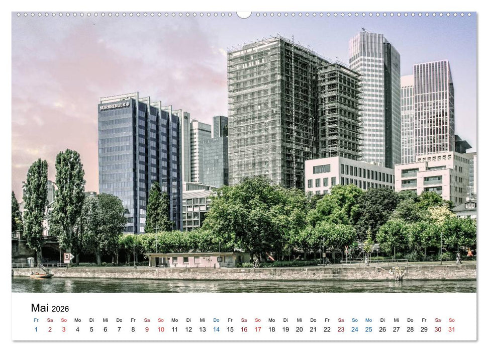 Frankfurt am Main bei Tag und Nacht (CALVENDO Wandkalender 2026)