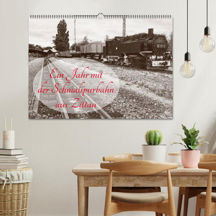 Ein Jahr mit der Schmalspurbahn aus Zittau (CALVENDO Wandkalender 2026)