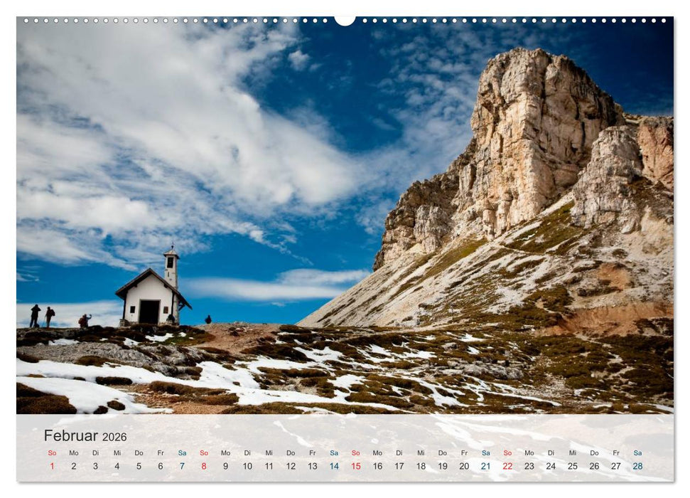 Dolomiten - Rundreise um Drei Zinnen (CALVENDO Premium Wandkalender 2026)