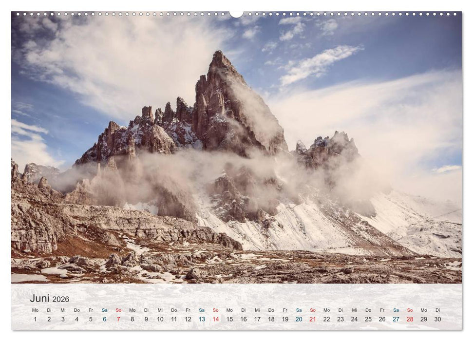Dolomiten - Rundreise um Drei Zinnen (CALVENDO Premium Wandkalender 2026)