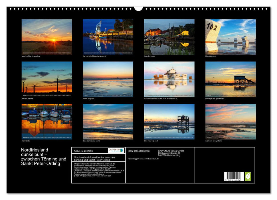 Nordfriesland dunkelbunt – zwischen Tönning und Sankt Peter-Ording (CALVENDO Wandkalender 2026)