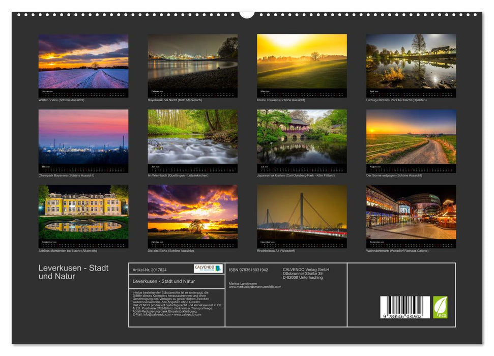 Leverkusen - Stadt und Natur (CALVENDO Premium Wandkalender 2026)