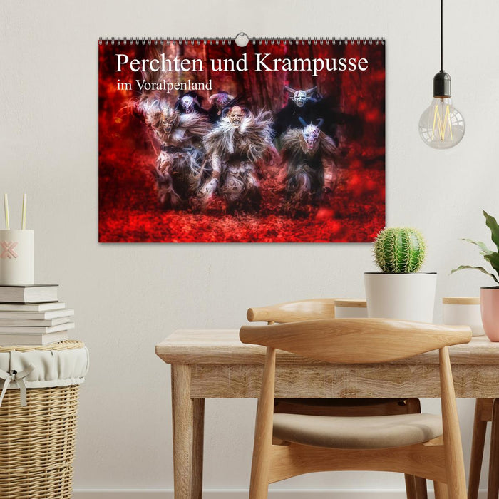 Perchten und Krampusse im Voralpenland (CALVENDO Wandkalender 2026)
