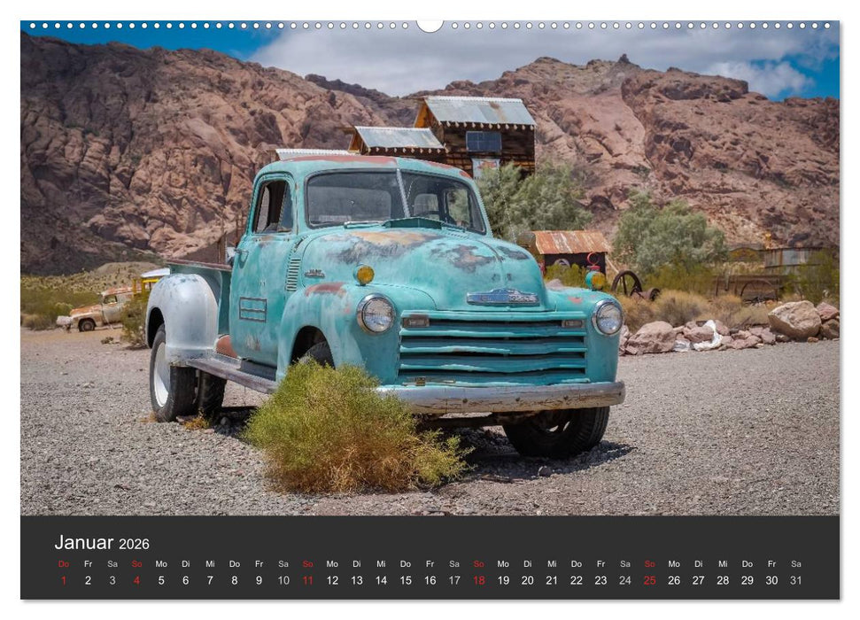Vergessene Zeitzeugen entlang der Route 66 (CALVENDO Premium Wandkalender 2026)