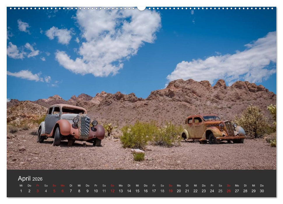 Vergessene Zeitzeugen entlang der Route 66 (CALVENDO Premium Wandkalender 2026)