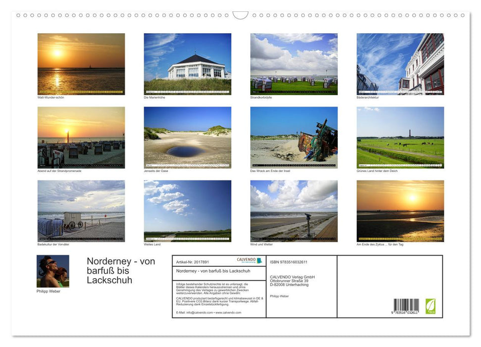 Norderney - von barfuß bis Lackschuh (CALVENDO Wandkalender 2026)