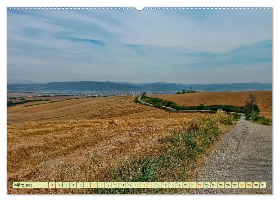 Jakobsweg - pilgern auf dem Camino de Santiago (CALVENDO Premium Wandkalender 2026)