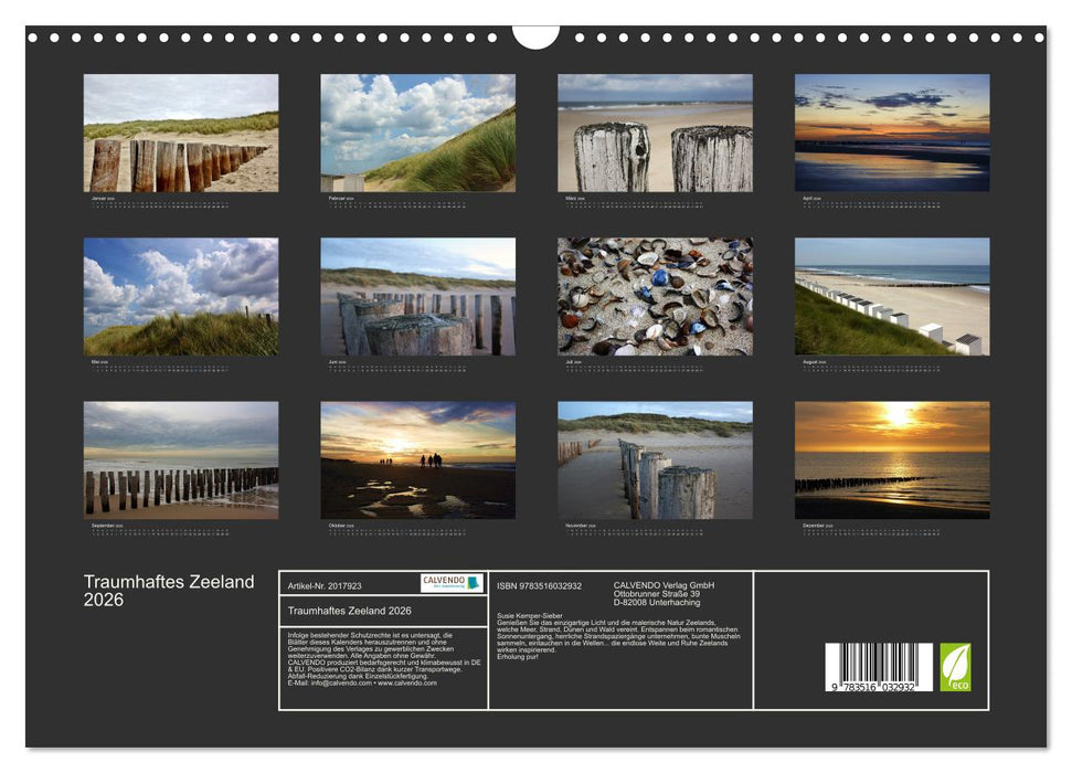 Traumhaftes Zeeland 2026 (CALVENDO Wandkalender 2026)