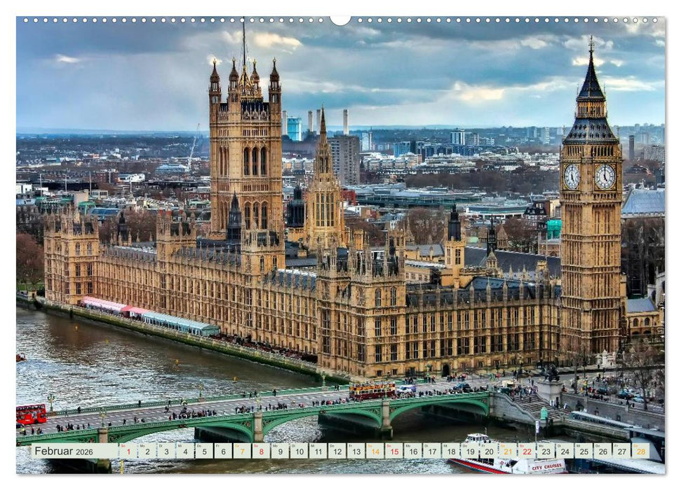 Bühne frei für London und die Themse (CALVENDO Premium Wandkalender 2026)