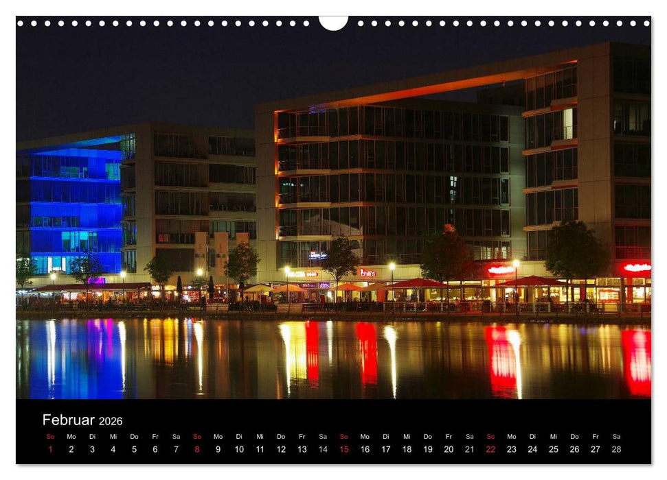 Wenn es Nacht wird im Ruhrgebiet (CALVENDO Wandkalender 2026)