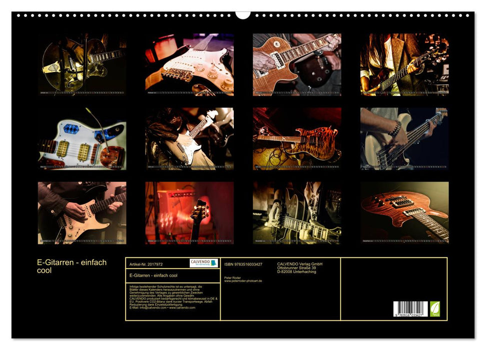 E-Gitarren - einfach cool (CALVENDO Wandkalender 2026)