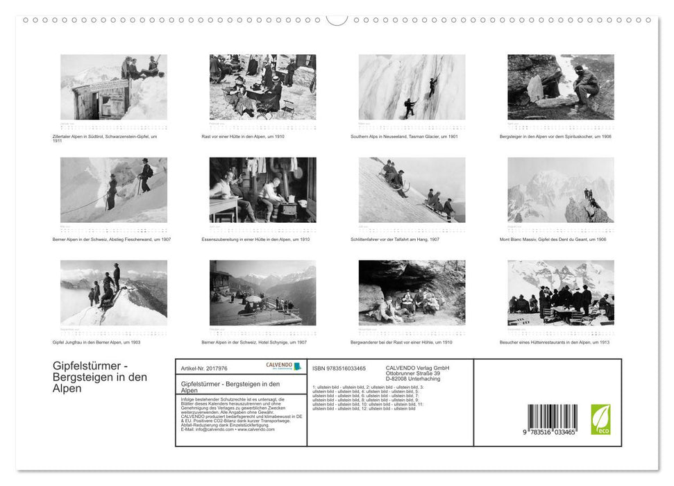 Gipfelstürmer - Bergsteigen in den Alpen (CALVENDO Premium Wandkalender 2026)