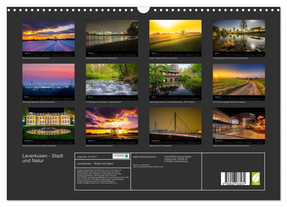 Leverkusen - Stadt und Natur (CALVENDO Wandkalender 2026)