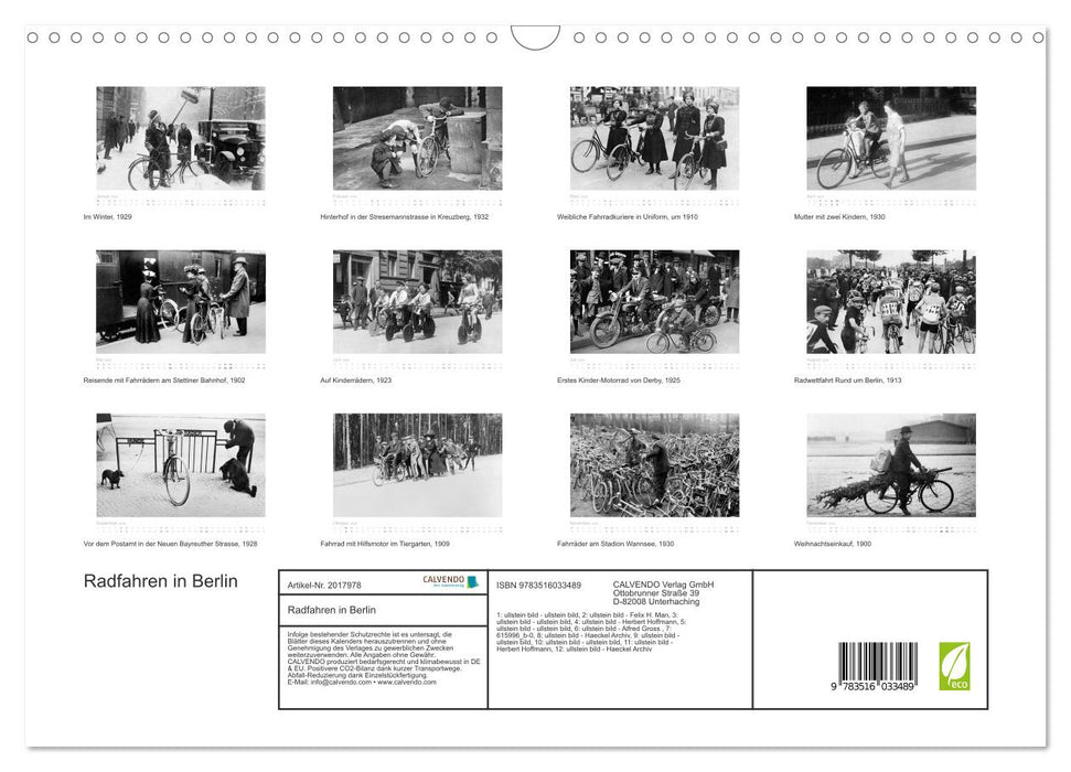 Radfahren in Berlin (CALVENDO Wandkalender 2026)