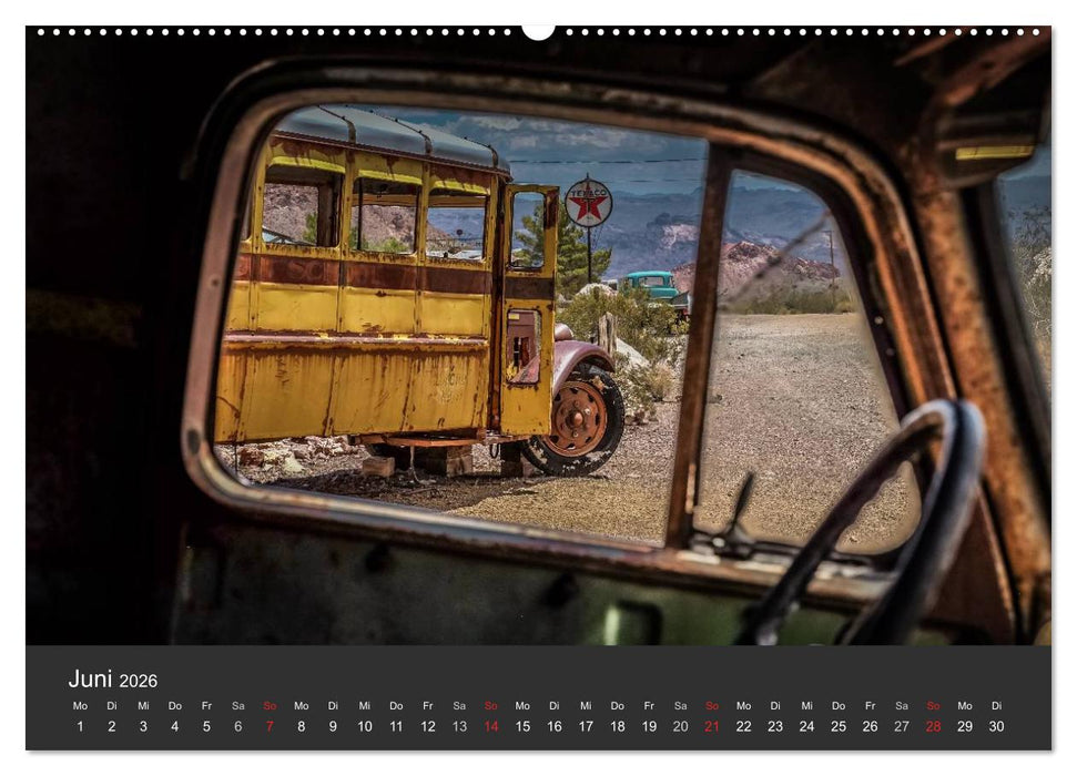 Vergessene Zeitzeugen entlang der Route 66 (CALVENDO Wandkalender 2026)