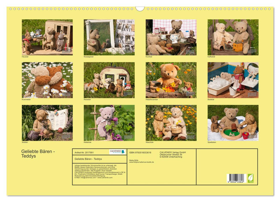 Geliebte Bären - Teddys (CALVENDO Wandkalender 2026)