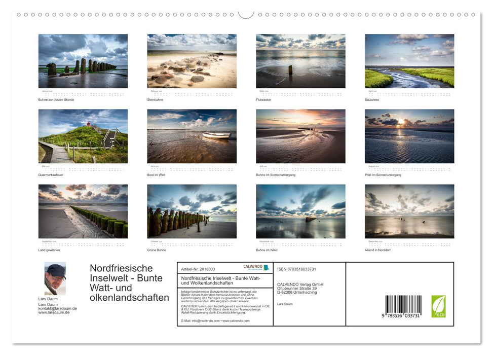 Nordfriesische Inselwelt - Bunte Watt- und Wolkenlandschaften (CALVENDO Premium Wandkalender 2026)
