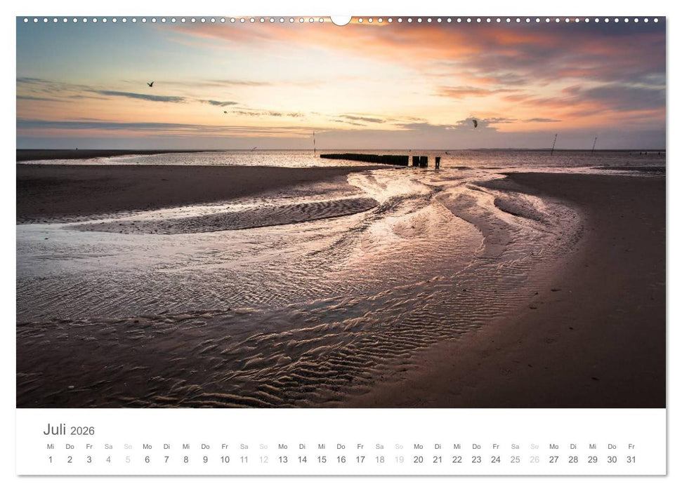 Nordfriesische Inselwelt - Bunte Watt- und Wolkenlandschaften (CALVENDO Premium Wandkalender 2026)