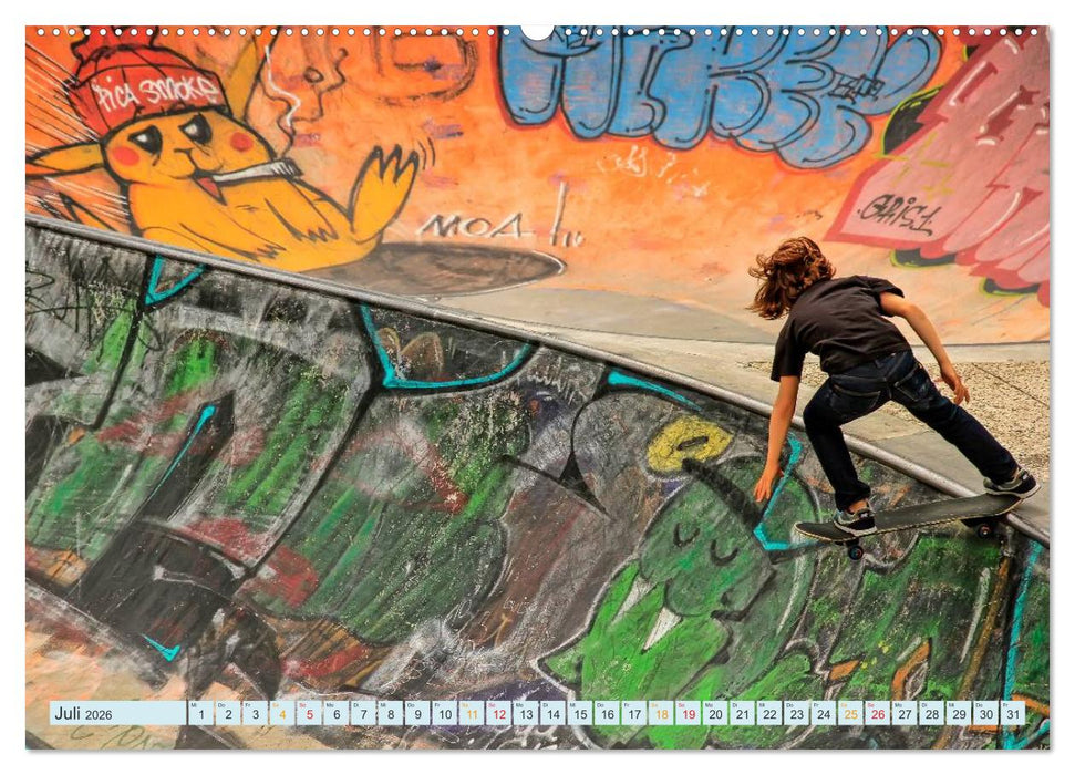 Skateboarding - nichts für Weicheier (CALVENDO Premium Wandkalender 2026)